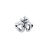 92.5 sterling silver "Om" symbol ring for men in oxidized finish
