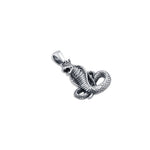 92.5 sterling silver snake pendant in oxidized finish