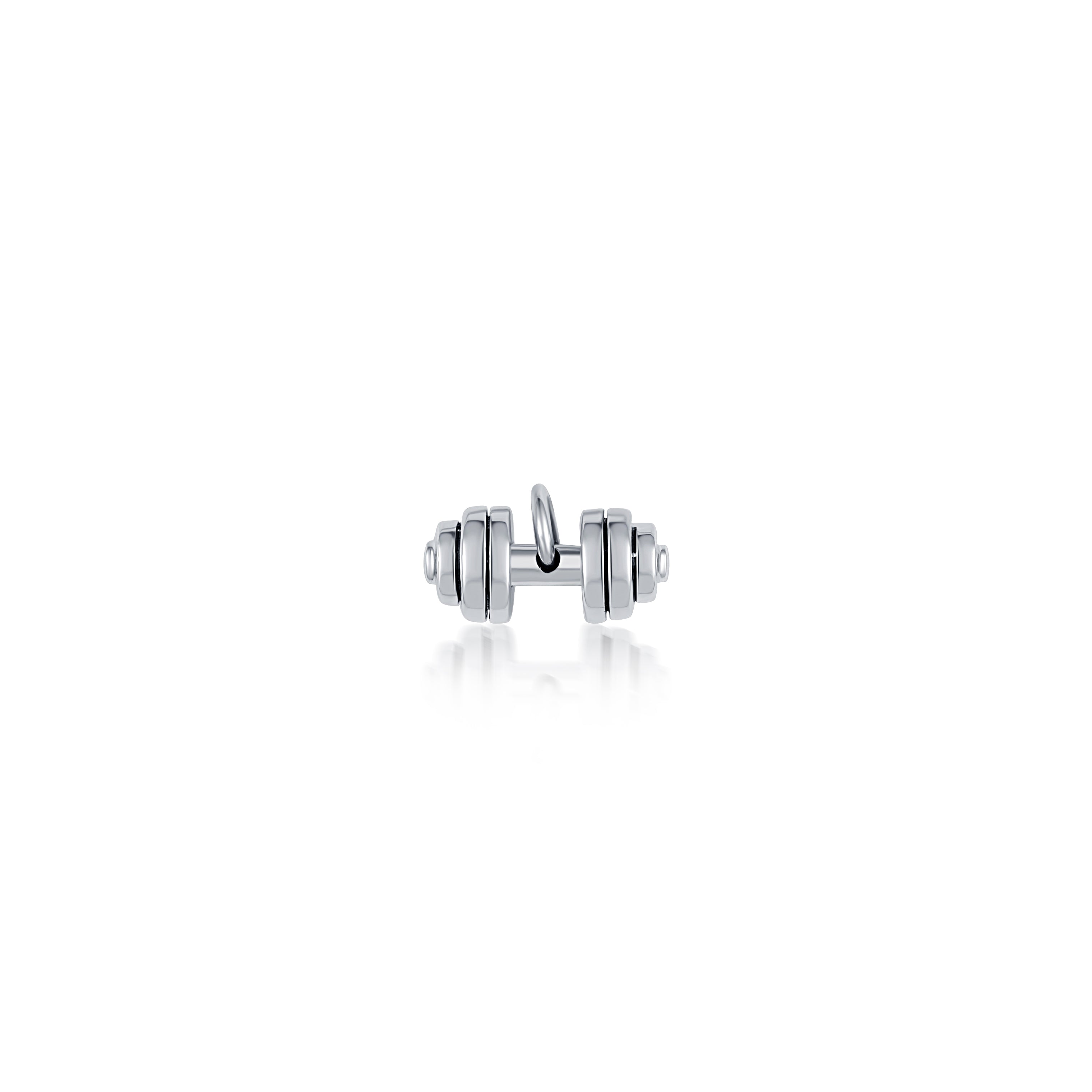 92.5 sterling silver dumbbell shape pendant accessories for fitness lovers 