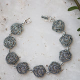 Keya Bracelet for Women in 92.5 Sterling Silver Marcasite Stones