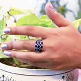 Hoor Ring for Women - Blue Sapphire