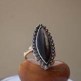Madno Ring for Women - Mother of Pearl - Black