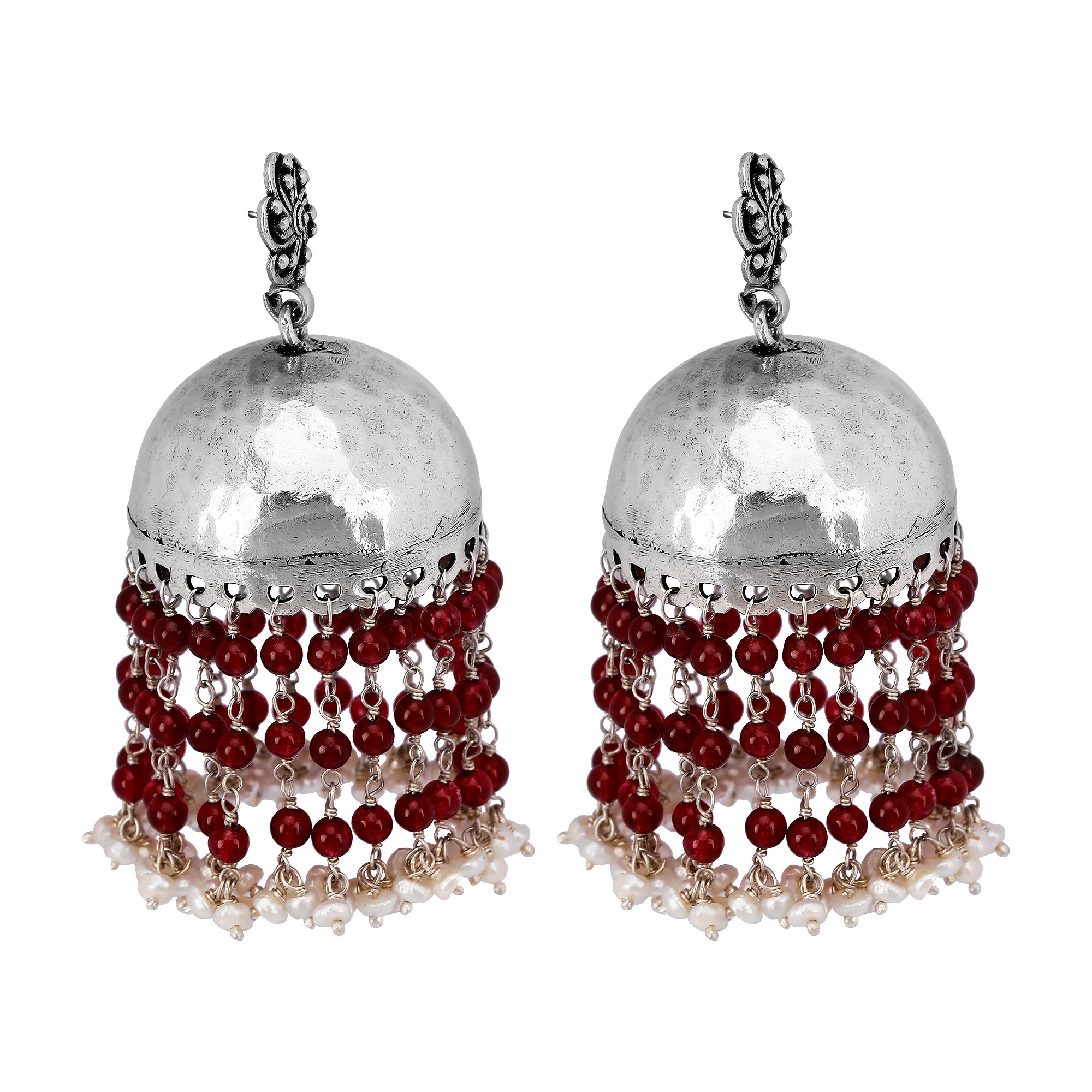 Raindrops 925 Sterling Silver Jhumka For Women