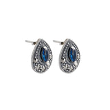 Blue Drops Sterling Silver Studs for Women