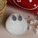 Blue Drops Sterling Silver Studs for Women