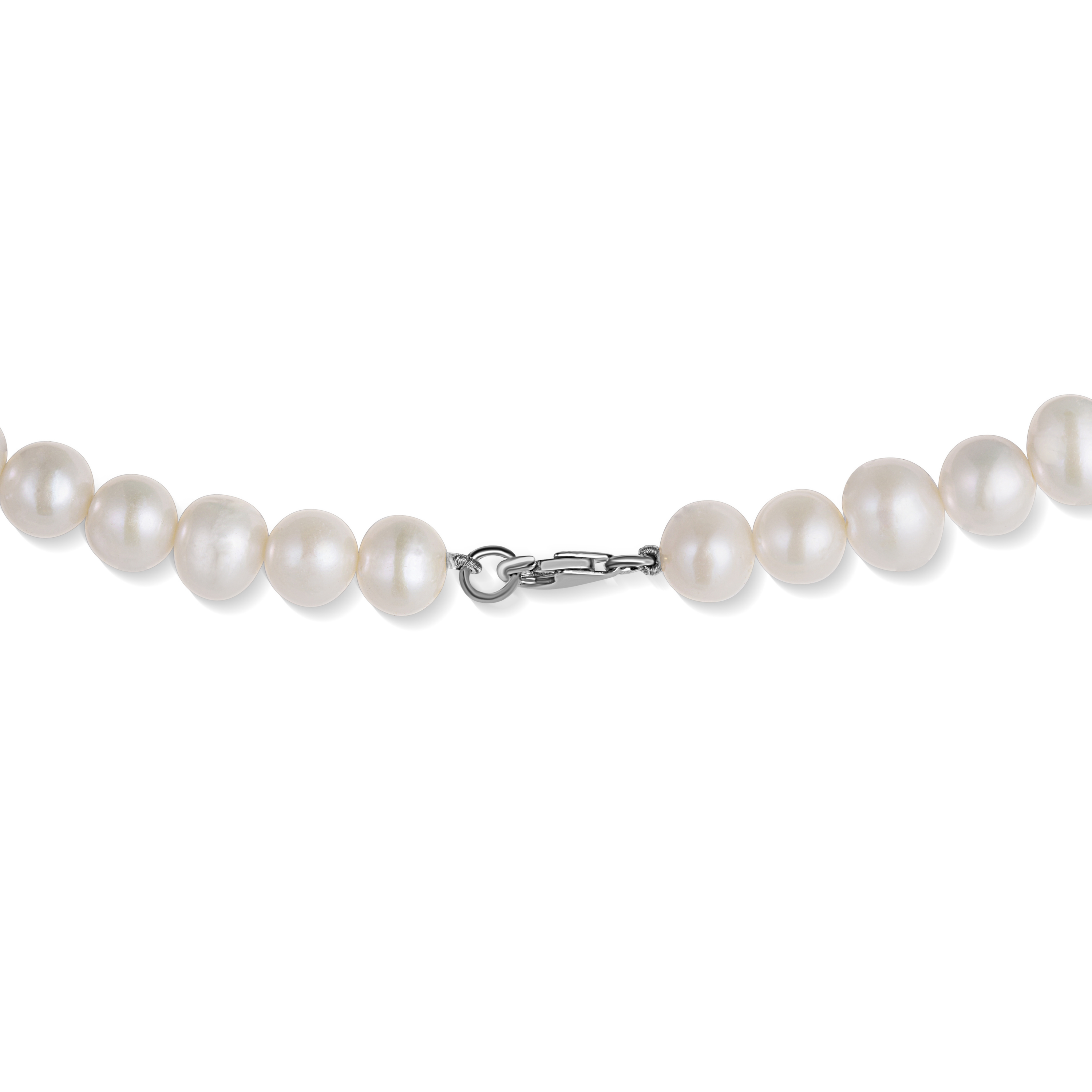 92.5 sterling silver mala with pearls 