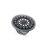 Gardenia Bold Ring with Red Stone