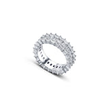 Sterling Silver Classic Band with Zirconia