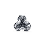 92.5 sterling silver floral pattern ring for women