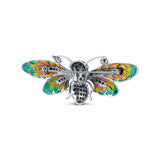 Colorful Butterfly Silver Brooch for Women