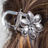 Pushpa Sugandha Oxidised Silver Hair Claw Clip Clutcher for Women and Girl