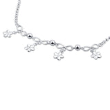 Infinite Flora Charms Silver Anklet for Women