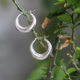 Sarang Silver Hoops for Women