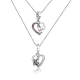 True Friends Charm Set of Two Silver Pendant and Chain Set