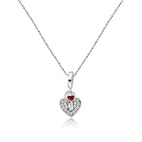 Lock You in My Heart Charm Silver Pendant Chain Set