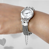 Everyday Moments Oxidised Silver Watch for Women with Round Dial